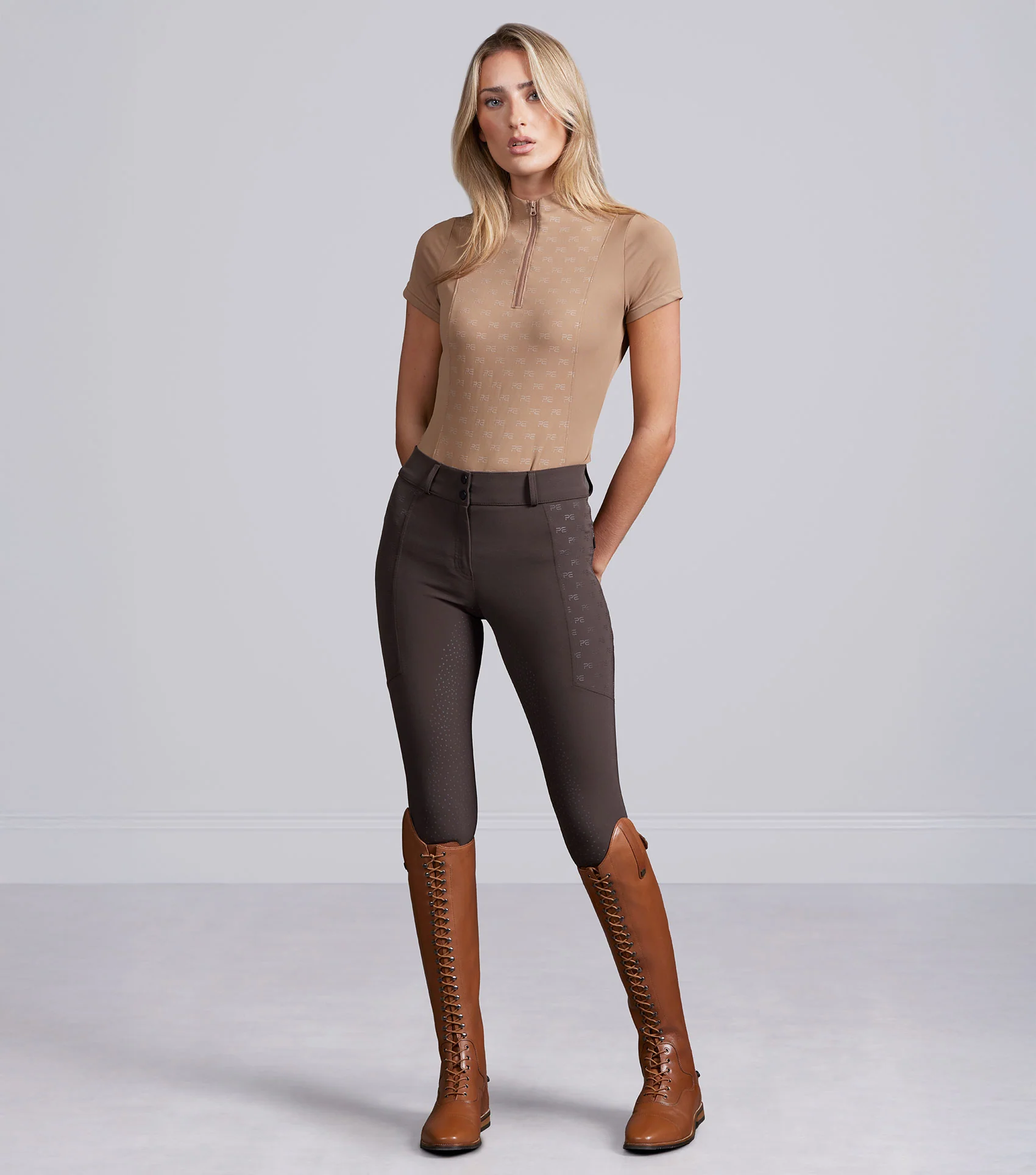 Valerius Womens Short Sleeve Top Latte - Image 5