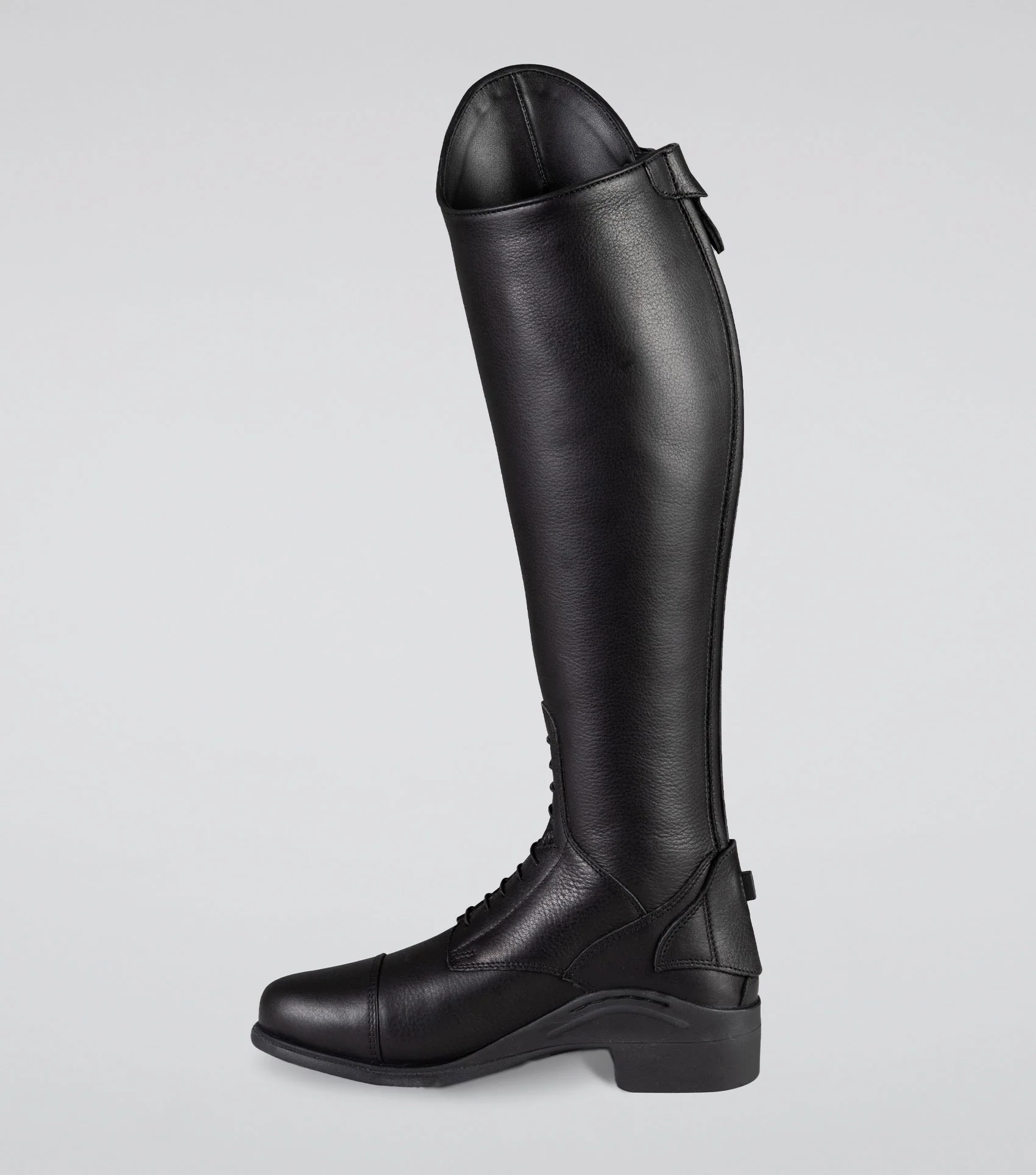 Vallardi Ladies Leather Field Tall Riding Boots Black - Image 4