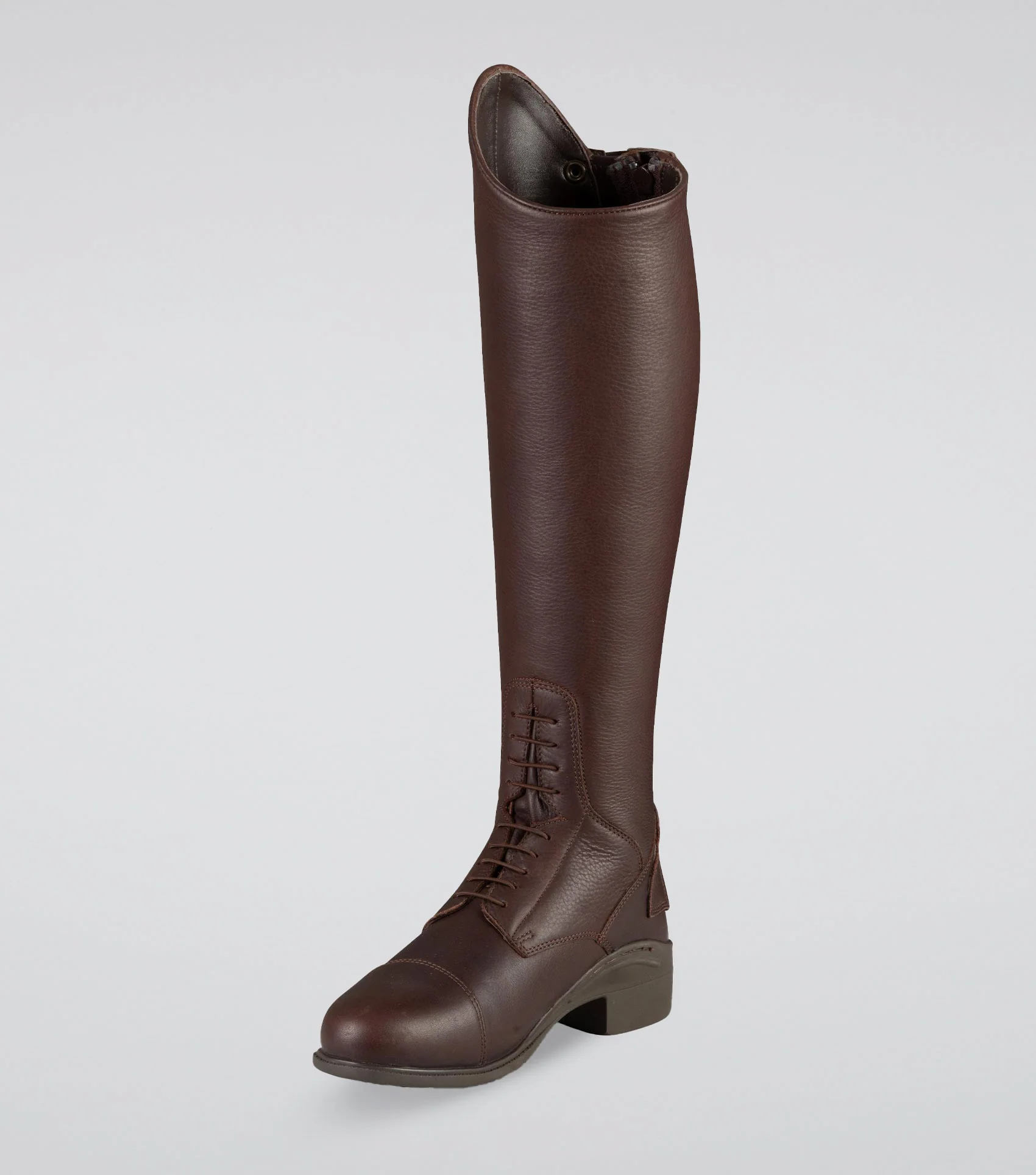 Vallardi Ladies Leather Field Tall Riding Boots Brown - Image 4