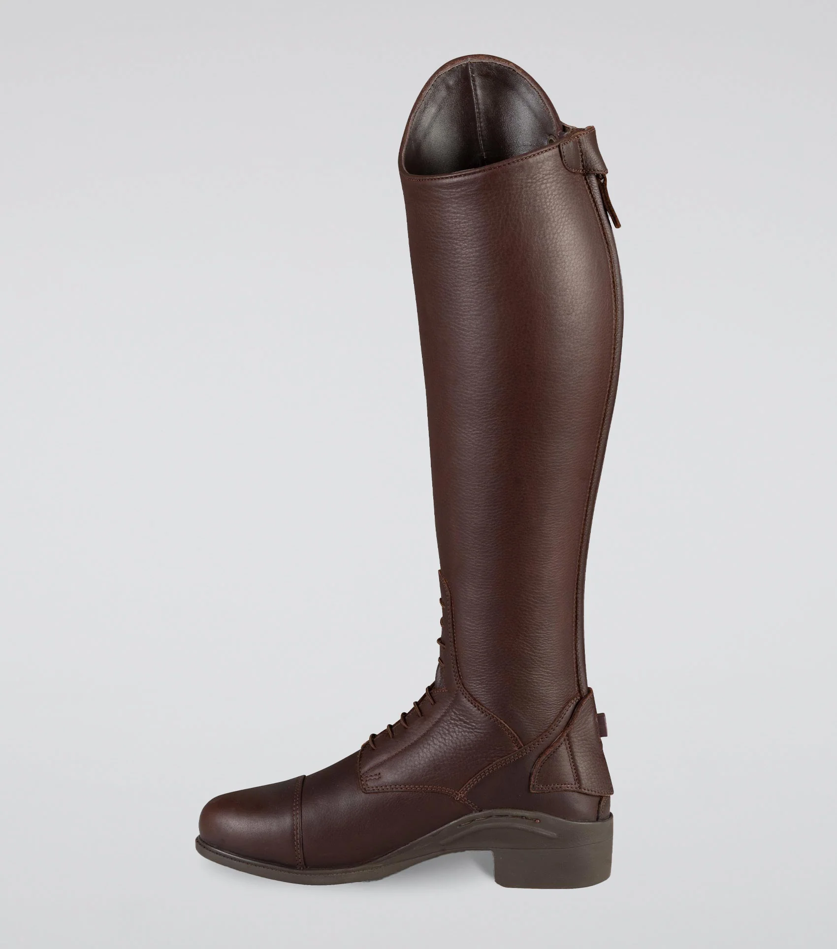Vallardi Ladies Leather Field Tall Riding Boots Brown - Image 5