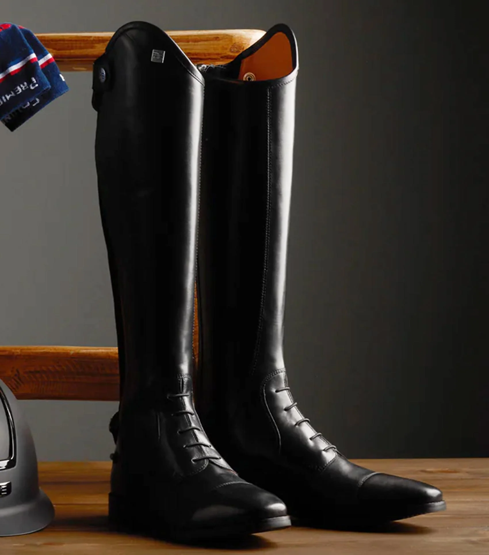 Vedetta Womens Tall Leather Riding Boots Black - Image 6