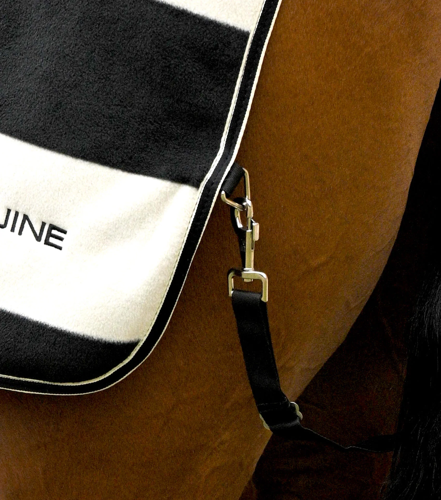 Vellus Horse Fleece Exercise Sheet Black/White - Image 4
