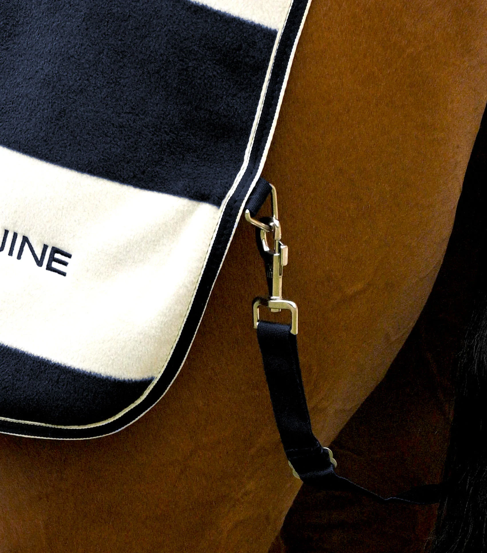 Vellus Horse Fleece Exercise Sheet Navy/White - Image 4