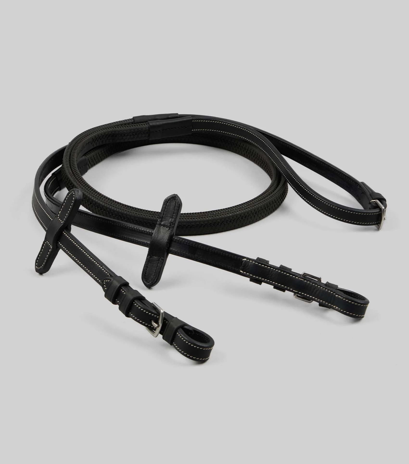 Veneto Rubber Grip Reins Black - Image 3