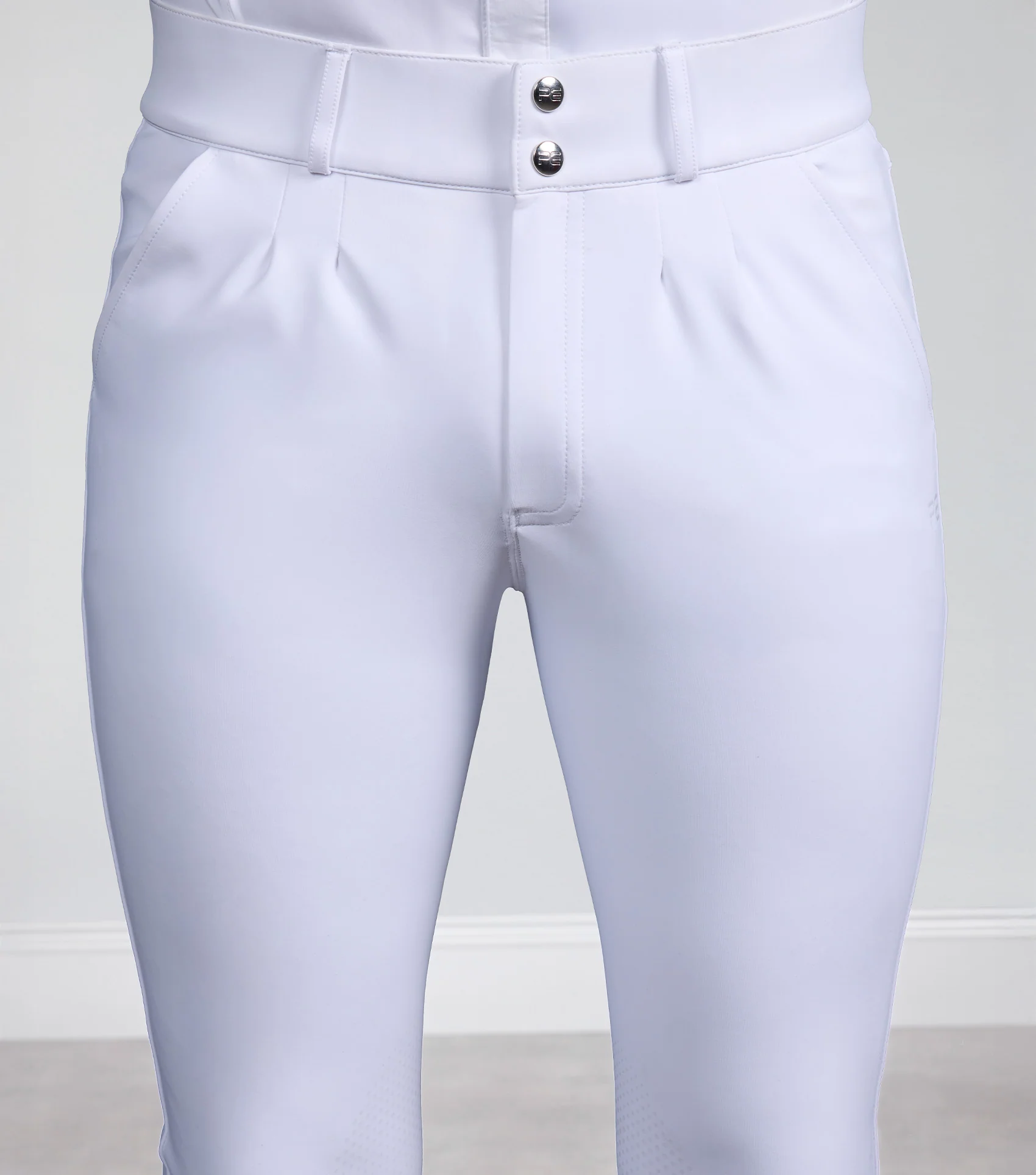 Verismo Men's Gel Knee Riding Breeches White - Image 3