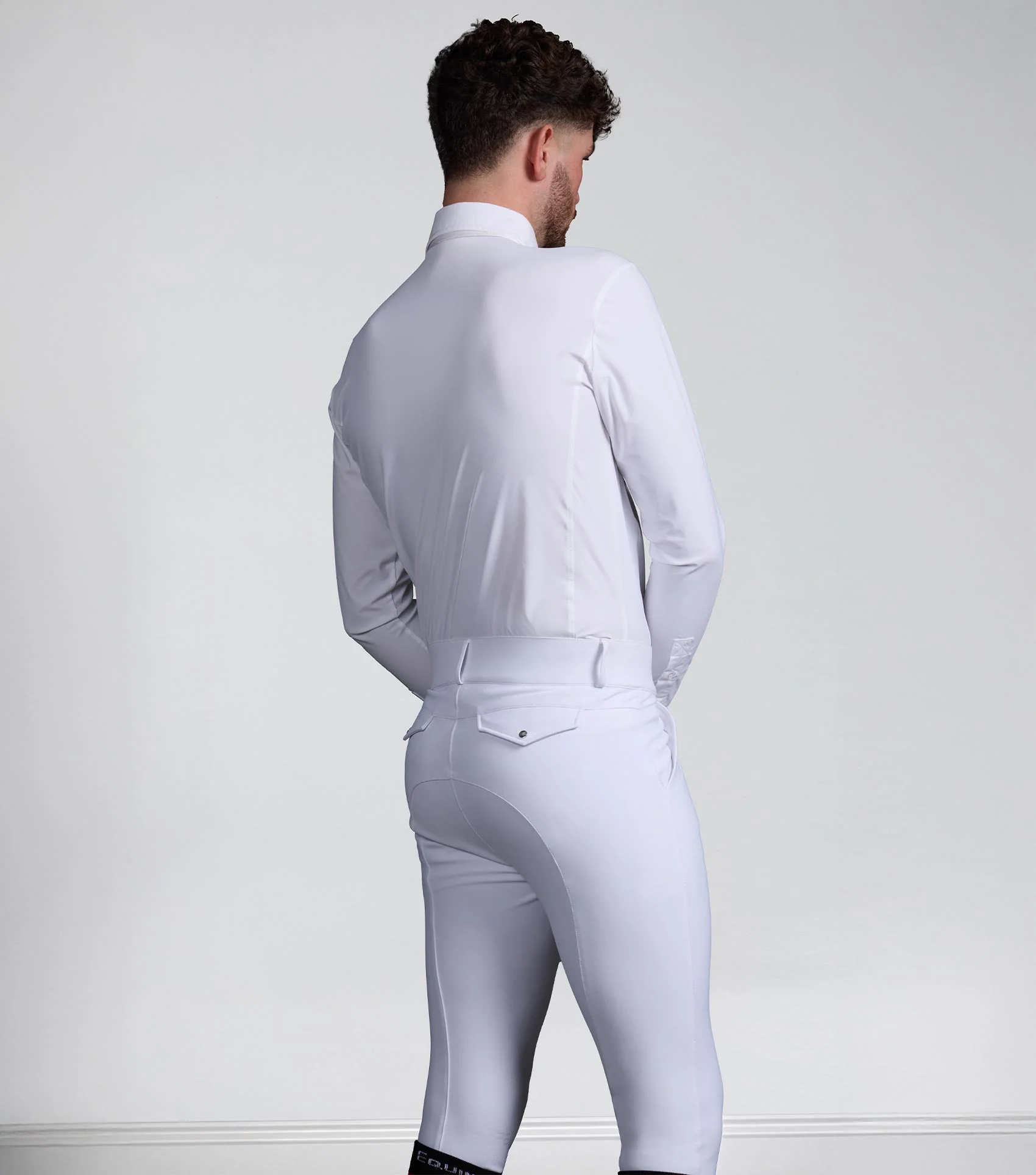 Verismo Men's Gel Knee Riding Breeches White - Image 5
