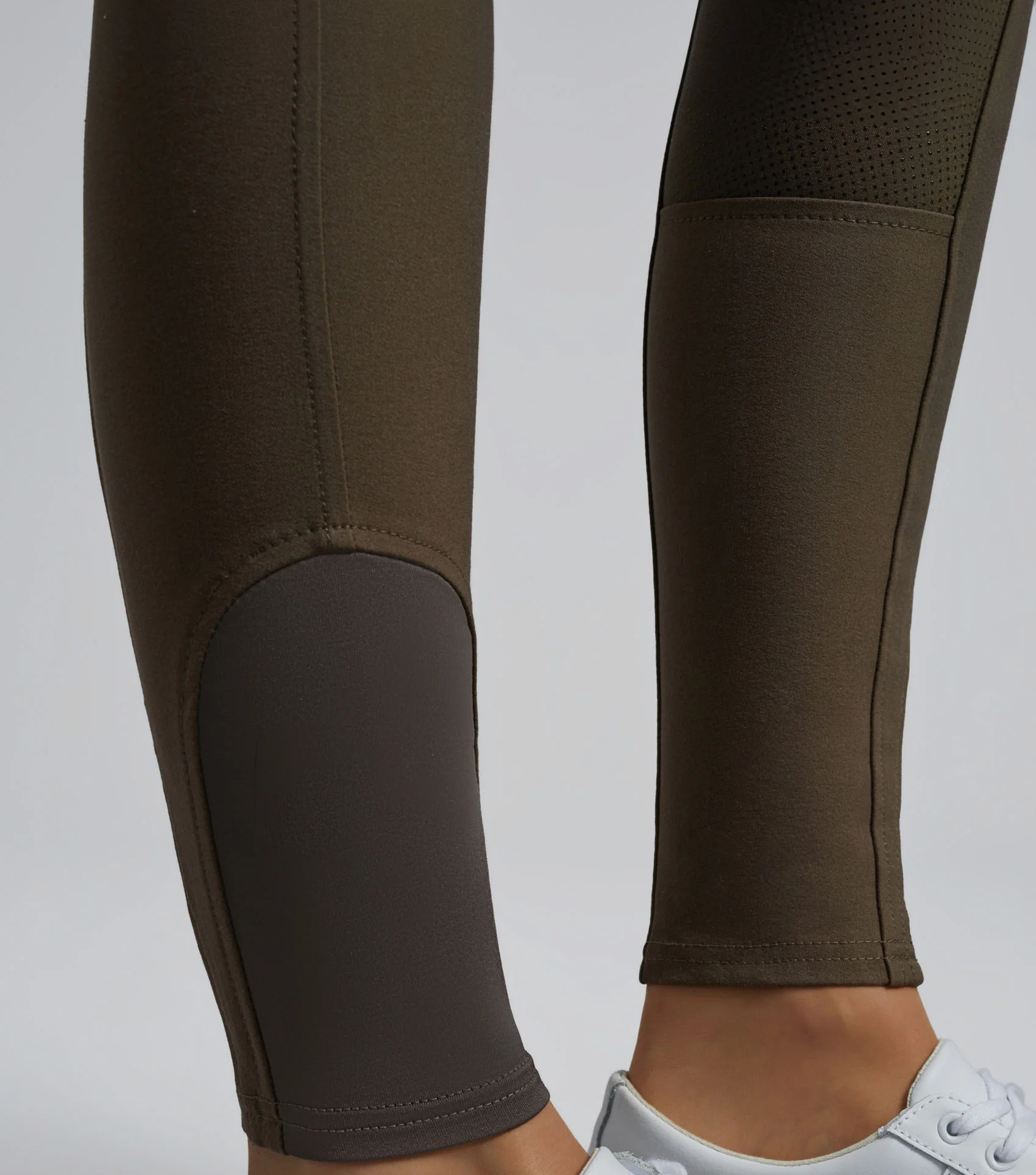 SALE - Virtue Ladies Full Seat Gel Riding Breeches Dark Olive - Image 5