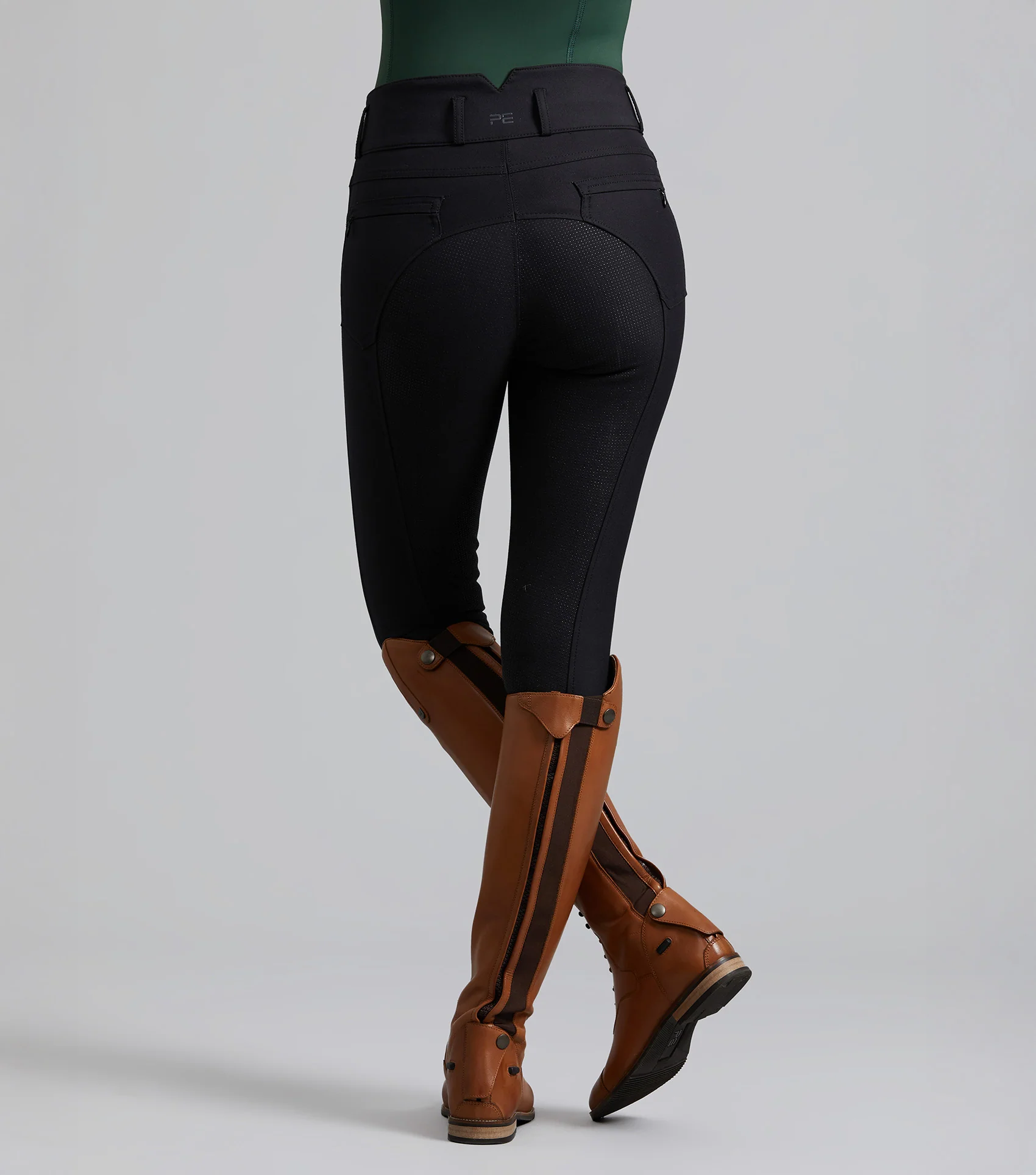 SALE - Virtue Ladies Full Seat Gel Riding Breeches Black - Image 4