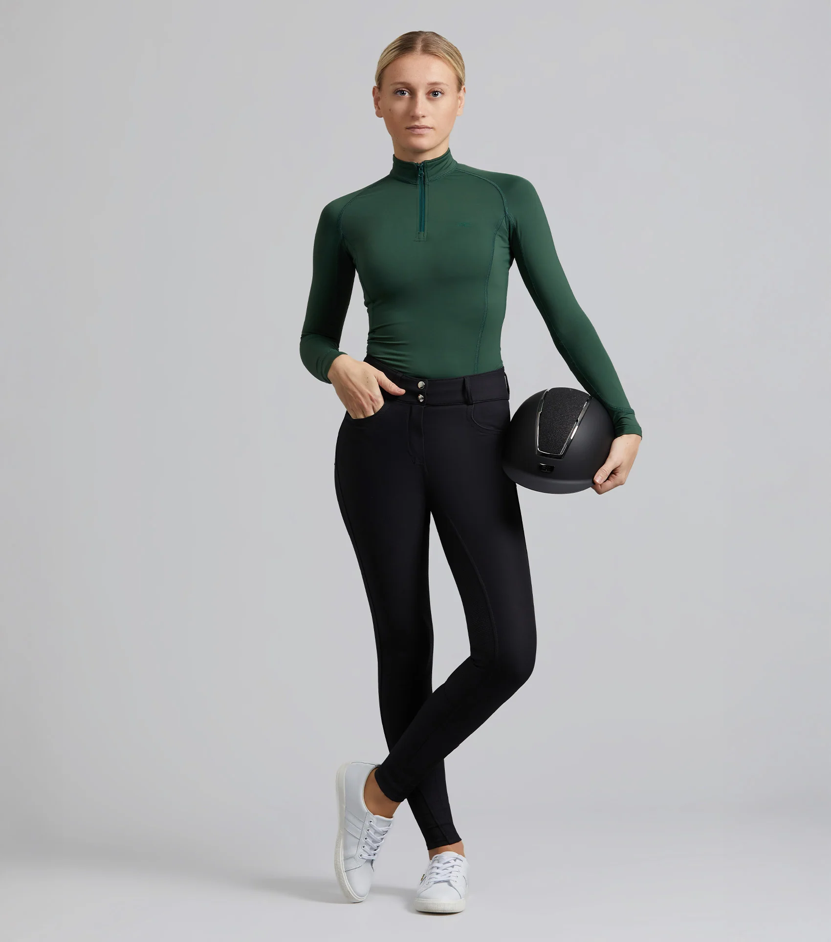 SALE - Virtue Ladies Full Seat Gel Riding Breeches Black - Image 6