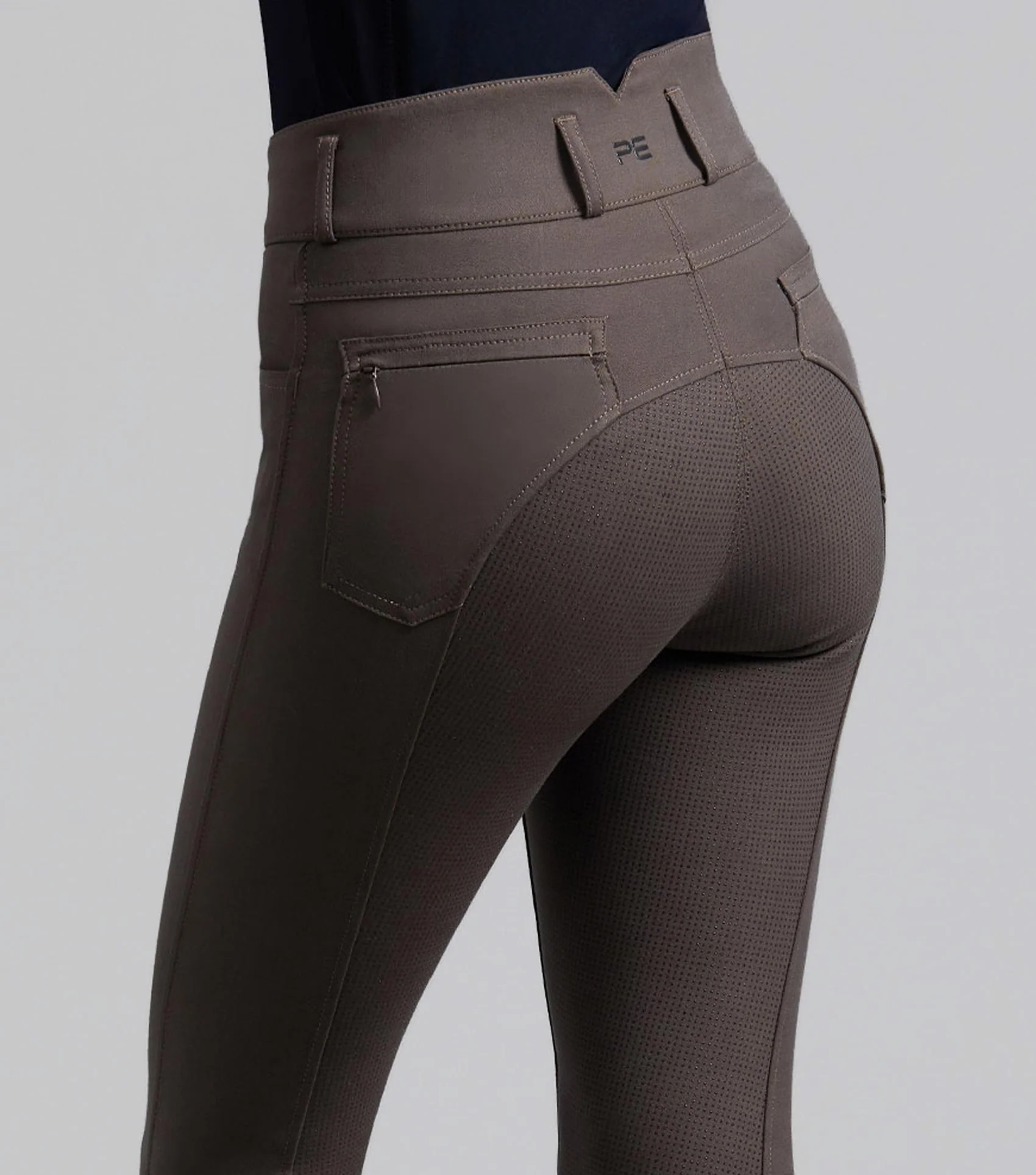 SALE - Virtue Ladies Full Seat Gel Riding Breeches Walnut - Image 3