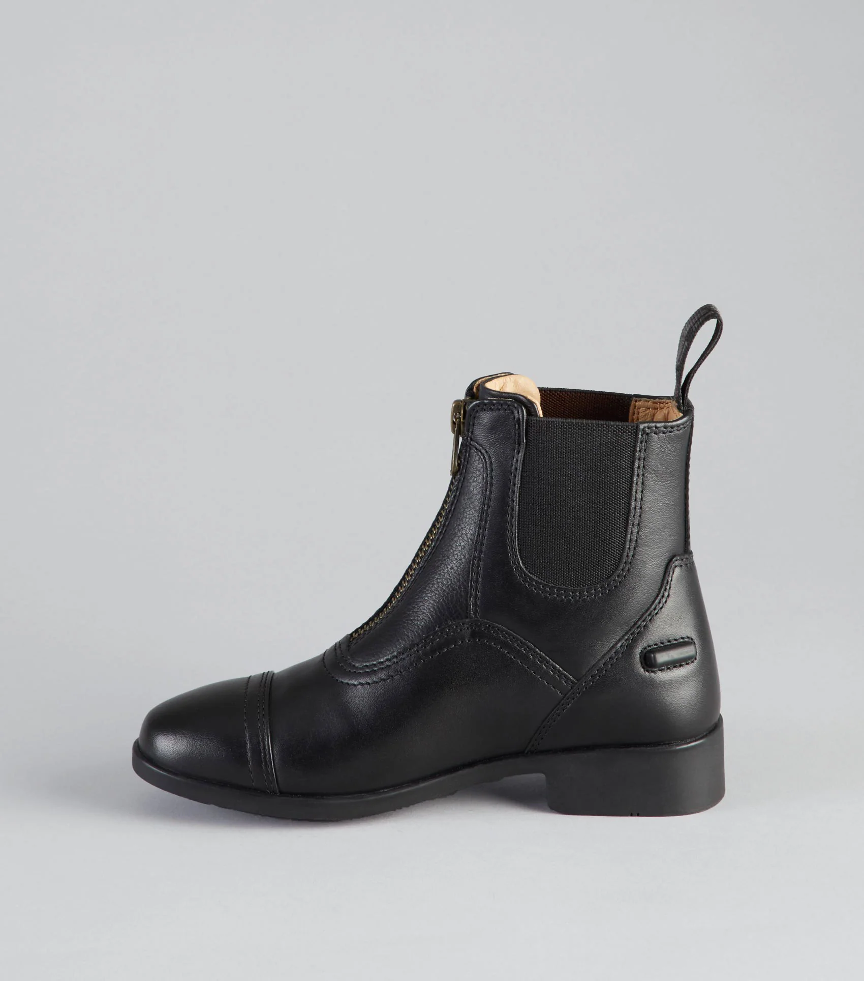 Virtus Junior Leather Paddock Boots Black - Image 3