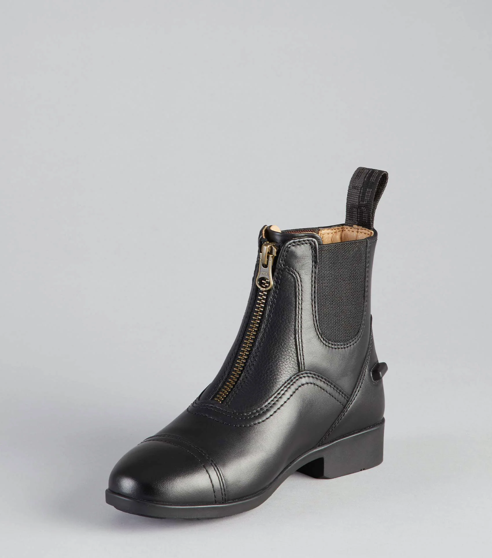 Virtus Junior Leather Paddock Boots Black - Image 4