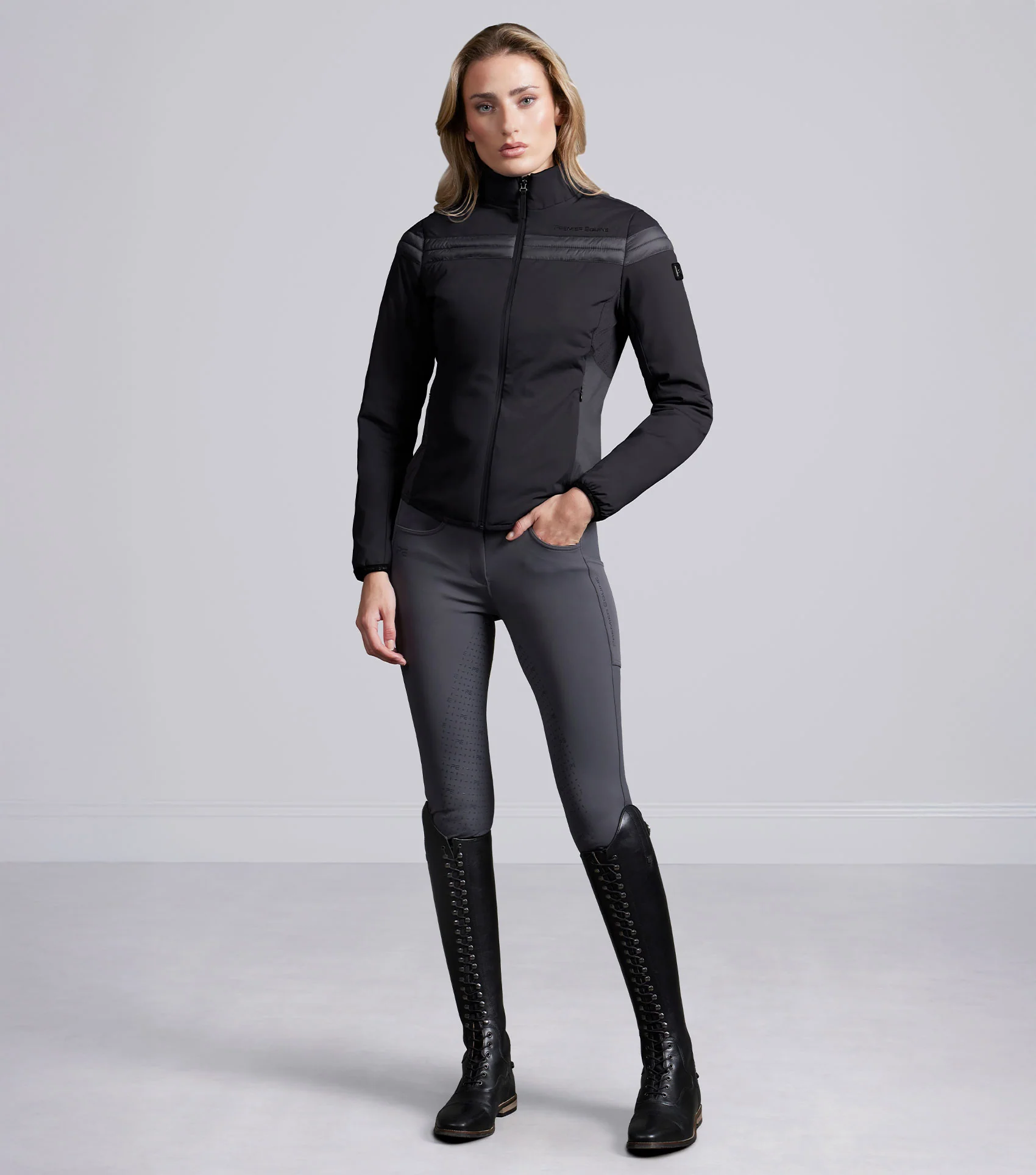 SALE - Vivace Ladies Training Jacket Jet Black - Image 6
