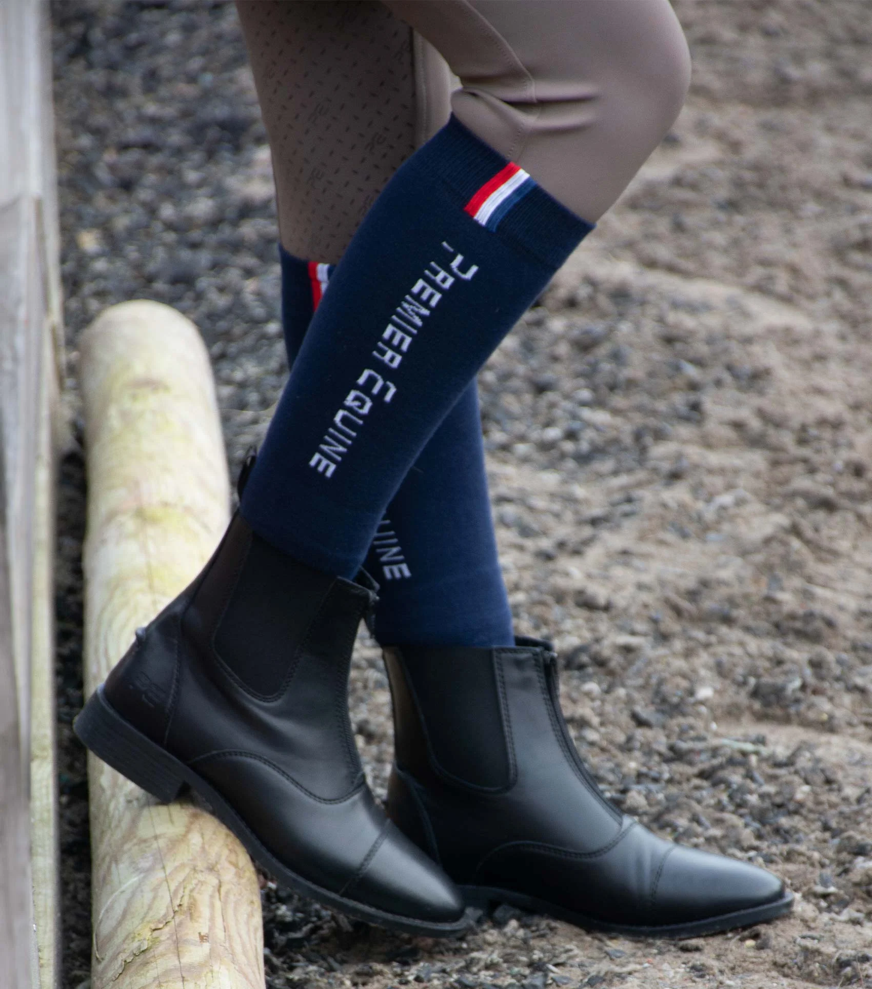 SALE - Volens Synthetic Paddock Boots Black - Image 5