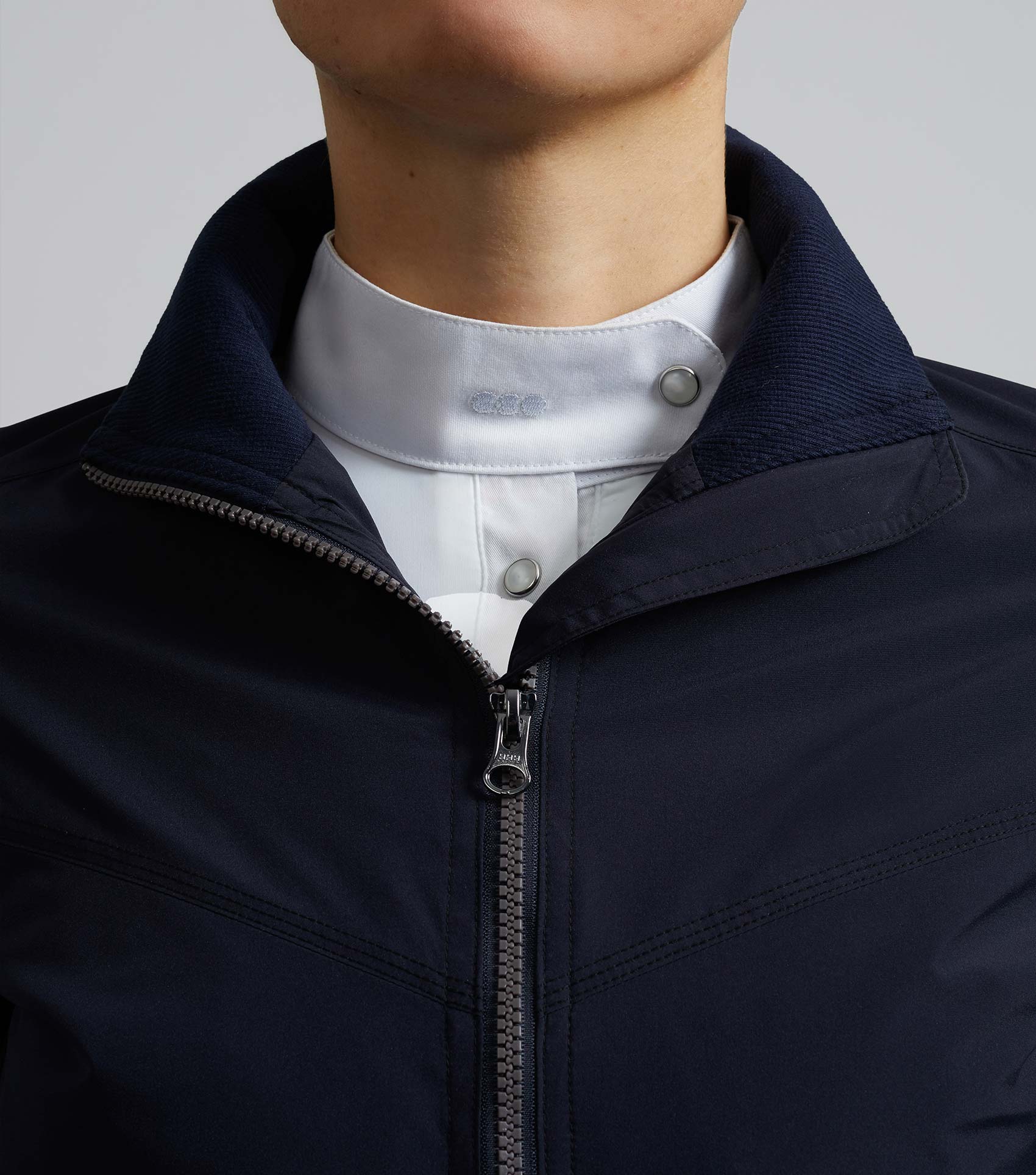 SALE - Voltana Ladies Riding Bomber Jacket Navy - Image 4