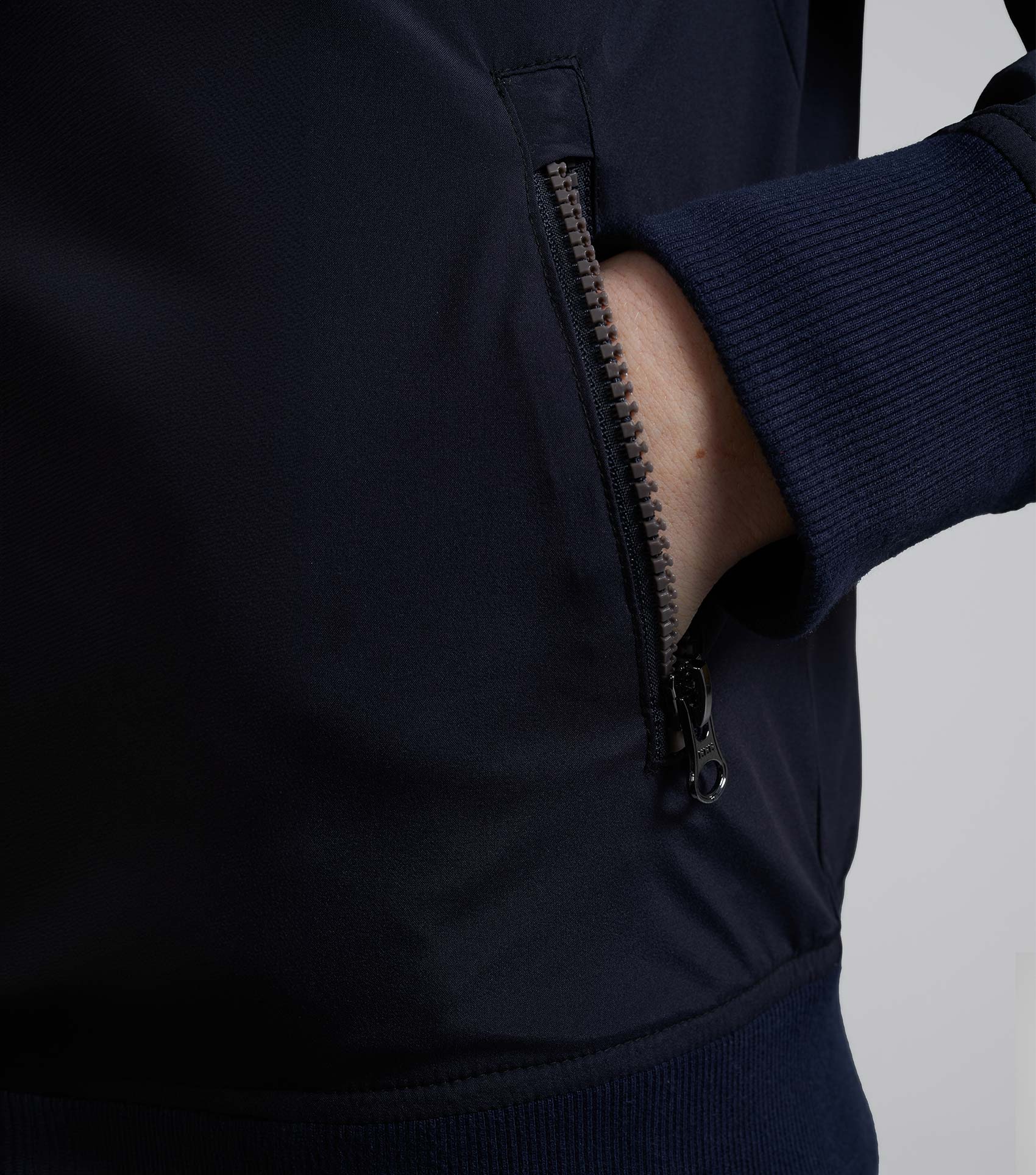 SALE - Voltana Ladies Riding Bomber Jacket Navy - Image 5