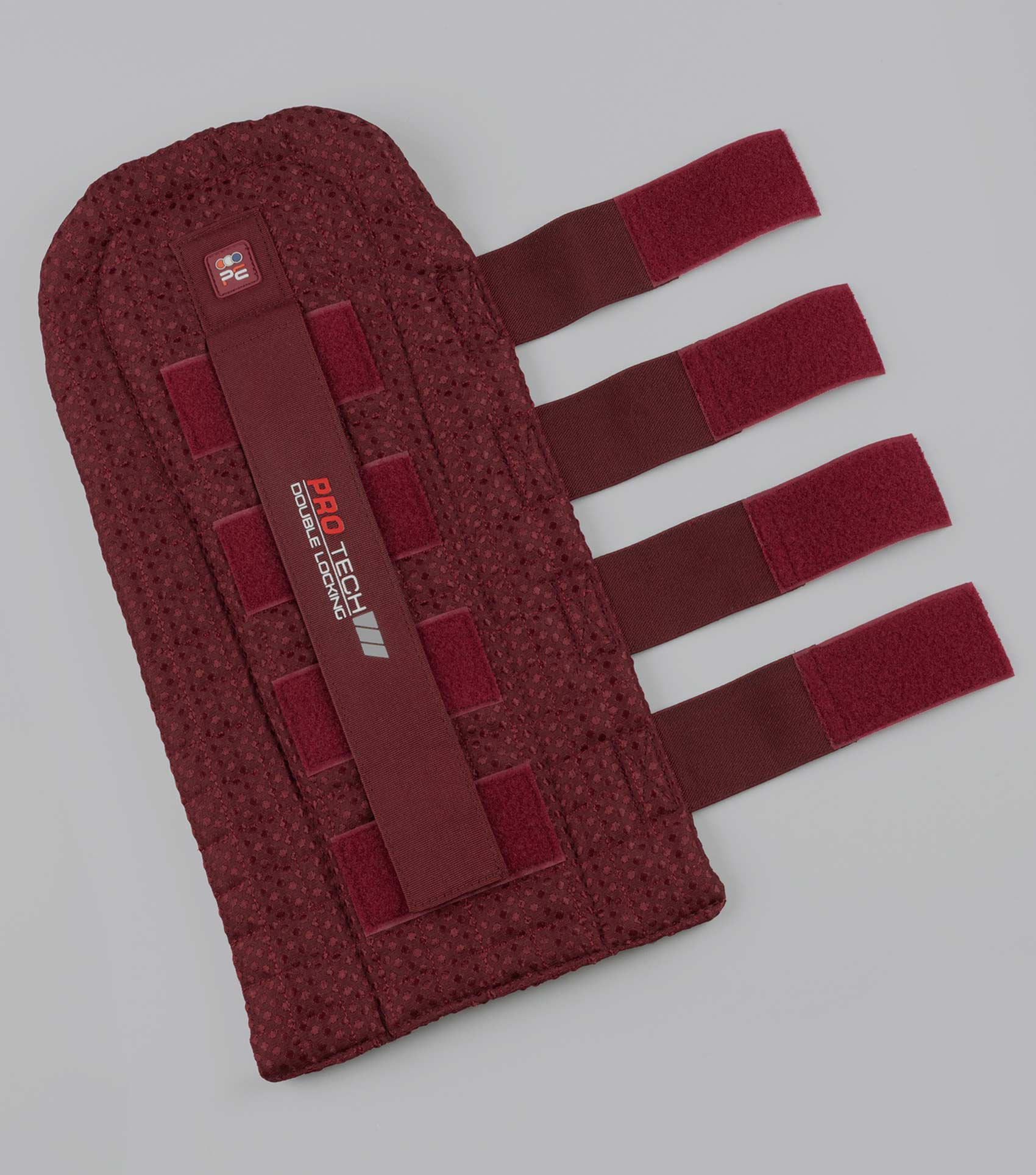 Waffle Quilted Double Locking Tail Guard Burgundy - Image 2