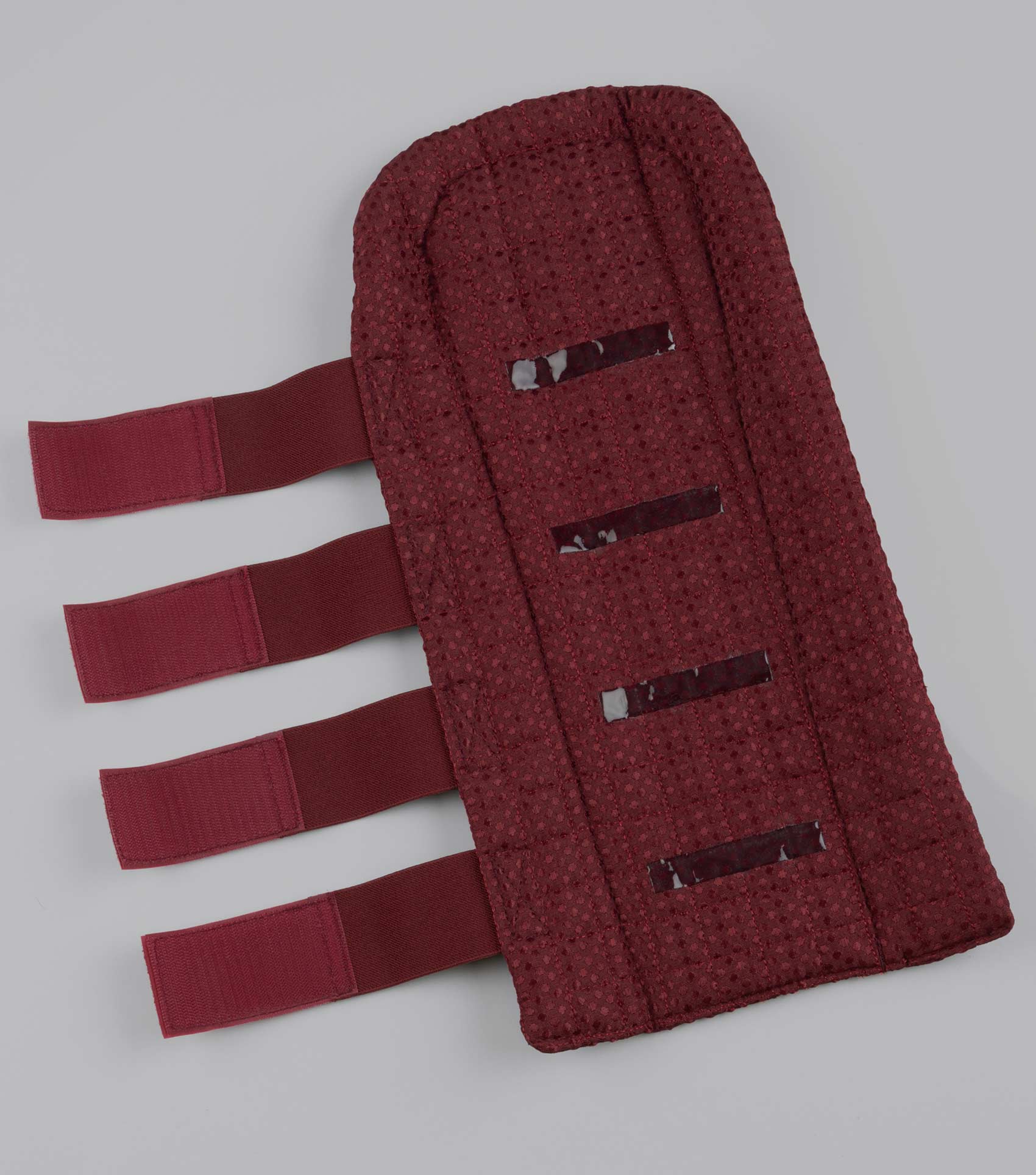 Waffle Quilted Double Locking Tail Guard Burgundy - Image 3